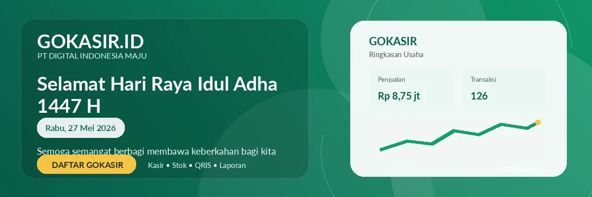 Selamat Hari Raya Idul Adha 1447 H — promo GOKASIR