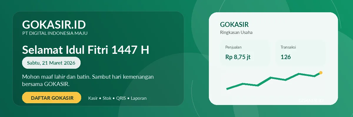 Selamat Idul Fitri 1447 H — promo GOKASIR