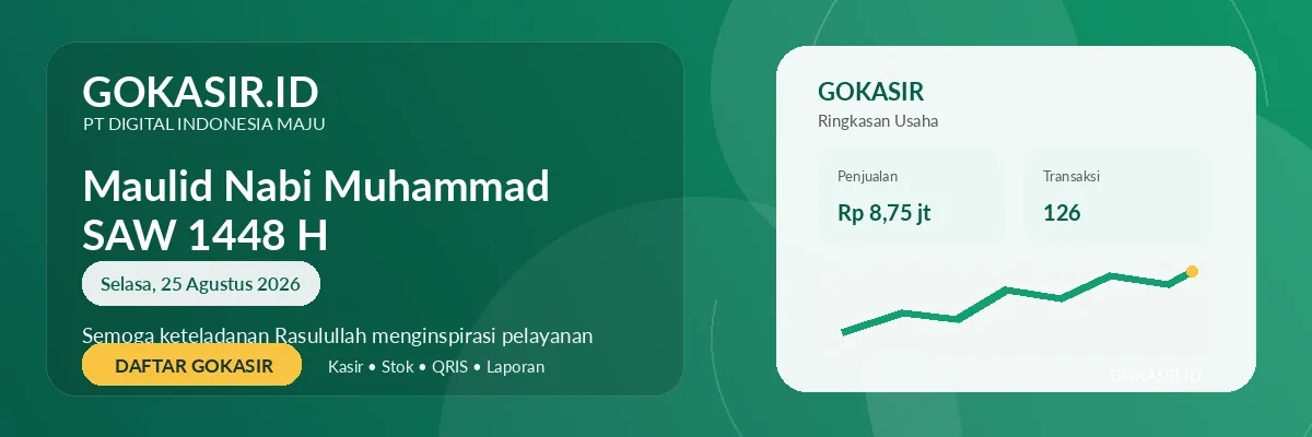 Selamat Memperingati Maulid Nabi Muhammad SAW 1448 H — promo GOKASIR