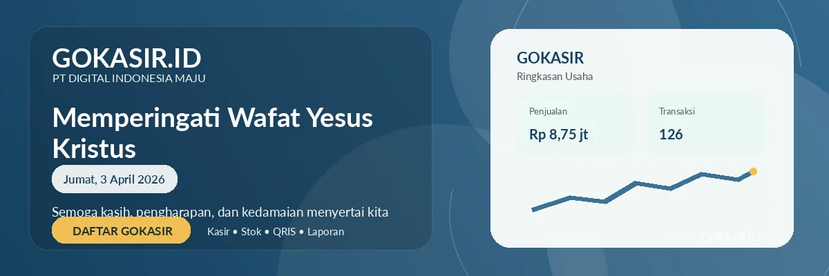 Memperingati Wafat Yesus Kristus 2026 — promo GOKASIR